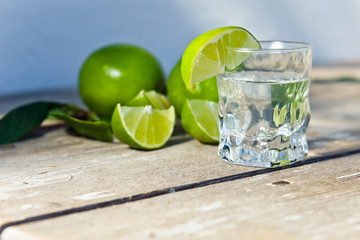 tequila and citrus fruits