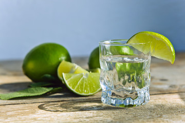 tequila and citrus fruits
