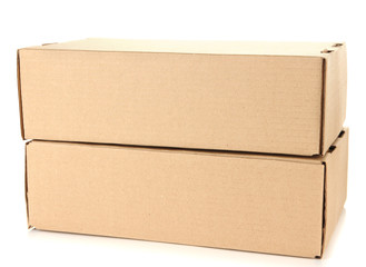 Parcels boxes, isolated on white