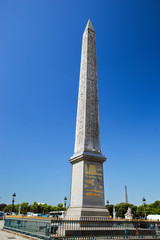 Obraz premium The Luxor Obelisk at the Place de la Concorde in Paris, France
