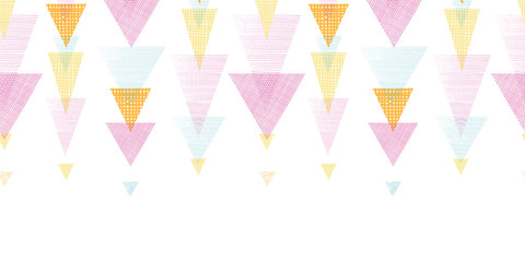 Vector overlayed triangles stripes horizontal seamless pattern