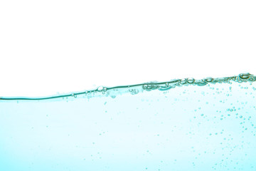 Splash of pure water wave isolated on the white