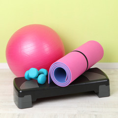 Different tools for fitness in room