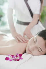 Obraz na płótnie Canvas Woman Receiving Massage