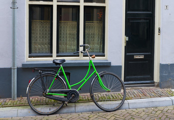 Fototapeta na wymiar green bicycle