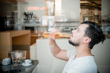 young stylish man at the bar