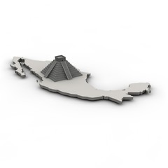 Chichen Itza map, Mexiko