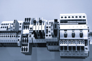 Industrial power case ,Control panel with circuit-breakers