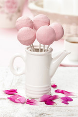 Pink cake pops