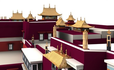 Potala palace in Lahsa © 3DMan.eu