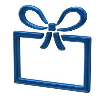 Blue gift frame