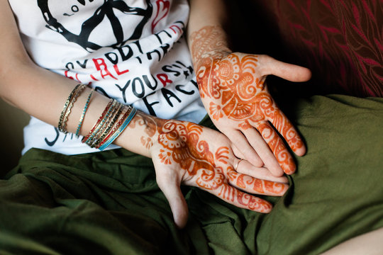 Henna tattoo, India
