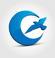 Abstract glossy 3D logo