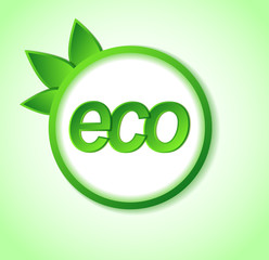 eco friendly icon on frame.