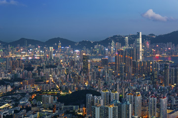 Fototapeta na wymiar Aerial view of Hong Kong