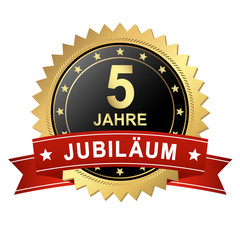 Button mit Banner - Jubiläum 5 Jahre