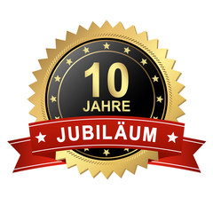 Button mit Banner - Jubiläum 10 Jahre