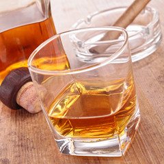 whisky and cigar