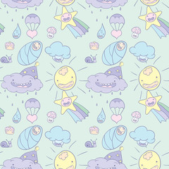 Seamless baby wallpaper