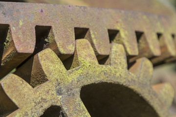 Detail einer altertümliche Schleusenvorrichtung