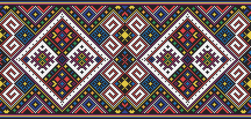 Ukrainian ethnic seamless ornament, #11, vector
