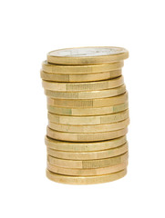 tower of euro coins
