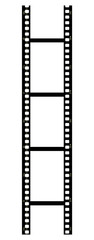 Vertical filmstrip on white background