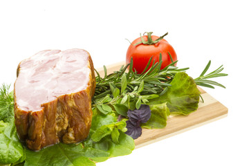 Bacon with vegetables