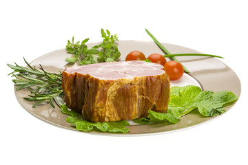 Bacon with vegetables