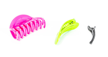 plastic hair clip isolated