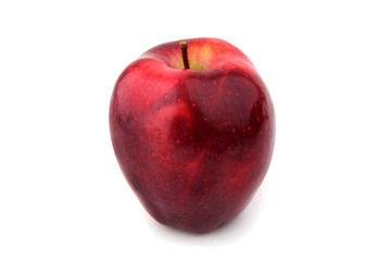 Ripe red apple isolated on white