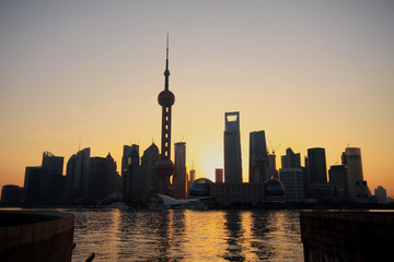 Lujiazui Finance&Trade Zone of Shanghai  at New landmark skyline