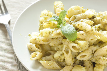 Pasta with pesto