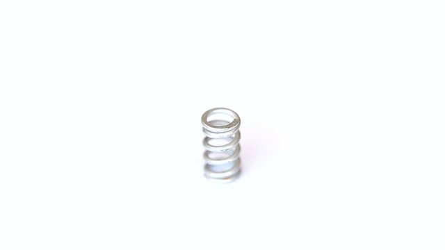 Steel spring rotates