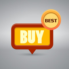 icon with the word buy