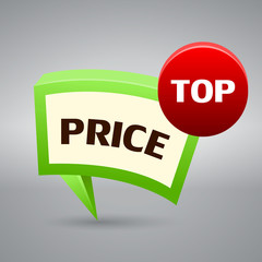 single modern label with price