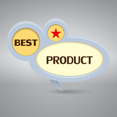 best product logo in gray colors
