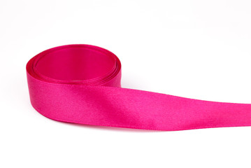 Pink ribbon isolated on a white backgrounds