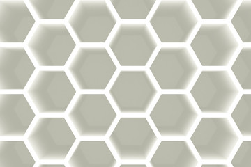 Modern hexagon shelves background