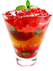 strawberry fruit dessert with yogurt