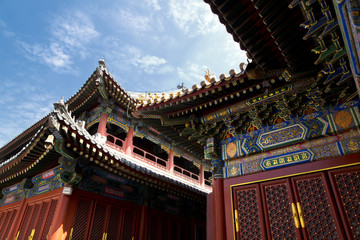 Naklejka premium Beijing, Lama Temple - Yonghe Gong Dajie