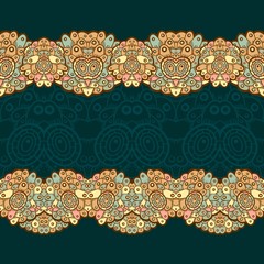 Ethnic seamless pattern. Indian