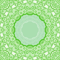 Ornamental lace pattern. Circle.