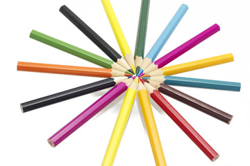 Naklejka premium bunch of colored pencils