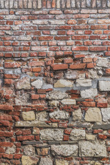 Medieval Fortress Antique Brick Stone Rampart