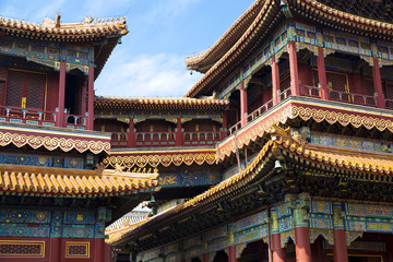 Naklejka premium Beijing, Lama Temple - Yonghe Gong Dajie