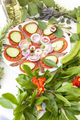 Sardine fillets with  Mediterranean herbs and Travarica rakia