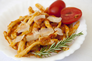 Delicius hand made pasta with sauce