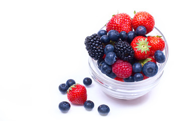 mix of ripe, juicy berries