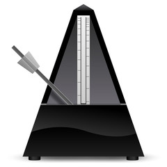 Black metronome vector illustration